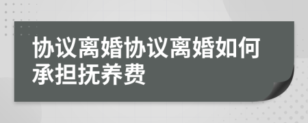 協(xié)議離婚協(xié)議離婚如何承擔(dān)撫養(yǎng)費(fèi)