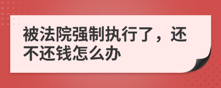 被法院強制執(zhí)行了，還不還錢怎么辦