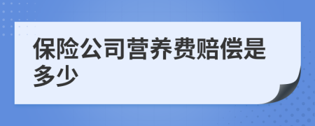 保險(xiǎn)公司營(yíng)養(yǎng)費(fèi)賠償是多少