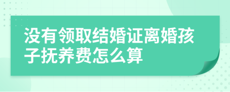 沒有領(lǐng)取結(jié)婚證離婚孩子撫養(yǎng)費(fèi)怎么算