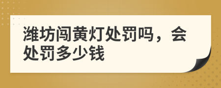 濰坊闖黃燈處罰嗎，會(huì)處罰多少錢(qián)