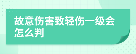 故意傷害致輕傷一級會怎么判