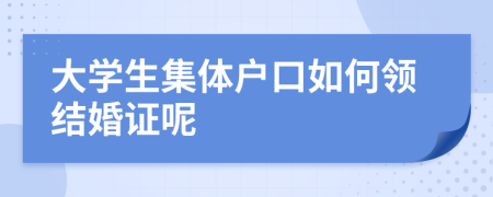 大學(xué)生集體戶口如何領(lǐng)結(jié)婚證呢