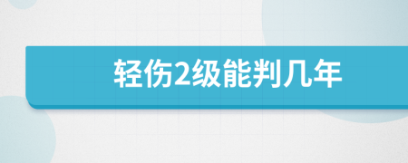 輕傷2級能判幾年