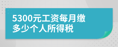 5300元工資每月繳多少個(gè)人所得稅