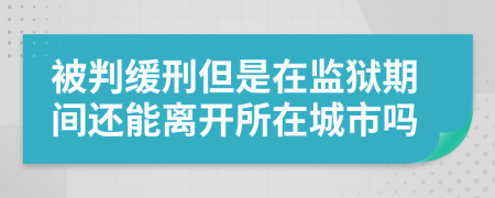 被判緩刑但是在監(jiān)獄期間還能離開所在城市嗎