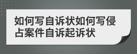 如何寫自訴狀如何寫侵占案件自訴起訴狀