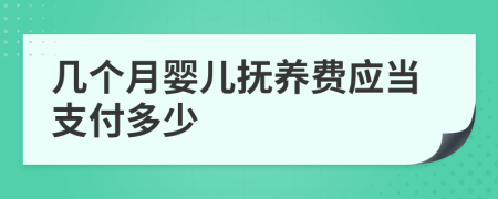 幾個(gè)月嬰兒撫養(yǎng)費(fèi)應(yīng)當(dāng)支付多少