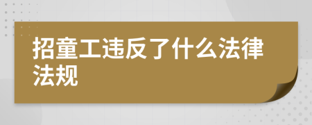 招童工違反了什么法律法規(guī)