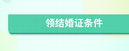 領結婚證條件