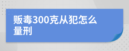 販毒300克從犯怎么量刑