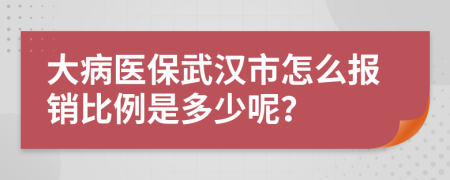 大病醫(yī)保武漢市怎么報銷比例是多少呢？