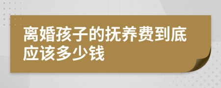 離婚孩子的撫養(yǎng)費(fèi)到底應(yīng)該多少錢(qián)