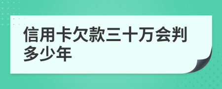 信用卡欠款三十萬(wàn)會(huì)判多少年