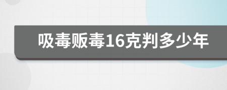 吸毒販毒16克判多少年