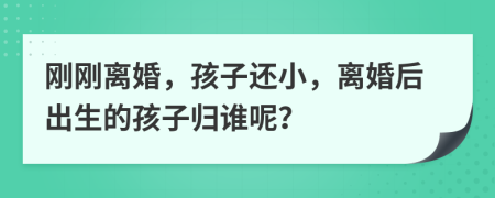 剛剛離婚，孩子還小，離婚后出生的孩子歸誰呢？