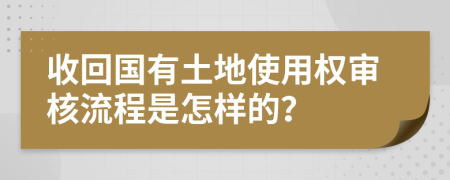 收回國(guó)有土地使用權(quán)審核流程是怎樣的？