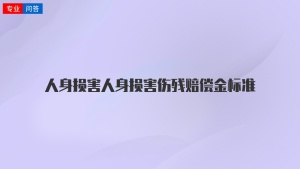 人身?yè)p害人身?yè)p害傷殘賠償金標準