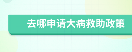 去哪申請(qǐng)大病救助政策