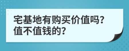 宅基地有購買價值嗎？值不值錢的？