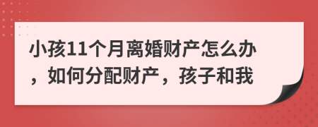 小孩11個月離婚財產(chǎn)怎么辦，如何分配財產(chǎn)，孩子和我