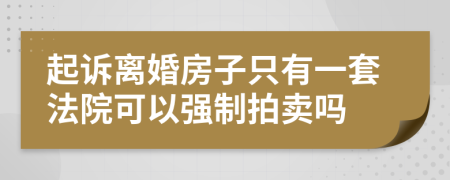 起訴離婚房子只有一套法院可以強(qiáng)制拍賣嗎