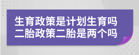 生育政策是計(jì)劃生育嗎二胎政策二胎是兩個嗎