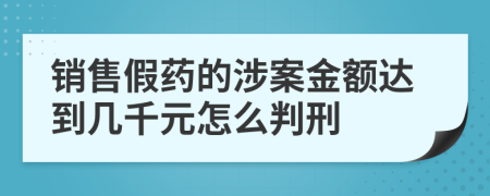 銷售假藥的涉案金額達到幾千元怎么判刑