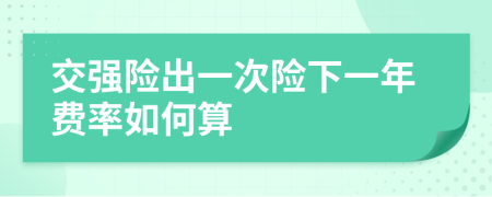 交強(qiáng)險(xiǎn)出一次險(xiǎn)下一年費(fèi)率如何算