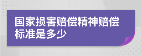 國家損害賠償精神賠償標(biāo)準(zhǔn)是多少