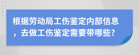 根據(jù)勞動局工傷鑒定內(nèi)部信息，去做工傷鑒定需要帶哪些?