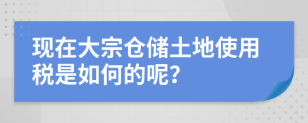 現(xiàn)在大宗倉儲土地使用稅是如何的呢？