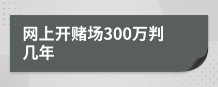 網(wǎng)上開賭場300萬判幾年
