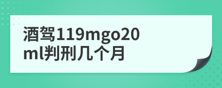 酒駕119mgo20ml判刑幾個月