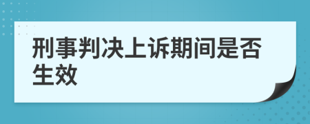 刑事判決上訴期間是否生效