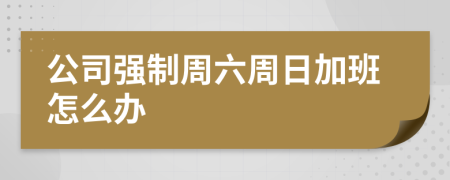 公司強(qiáng)制周六周日加班怎么辦