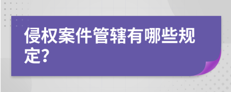 侵權(quán)案件管轄有哪些規(guī)定？