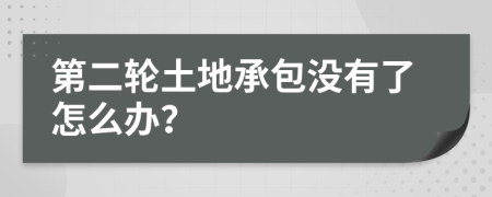 第二輪土地承包沒有了怎么辦?