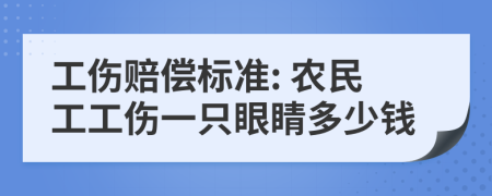 工傷賠償標(biāo)準(zhǔn): 農(nóng)民工工傷一只眼睛多少錢