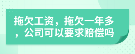 拖欠工資，拖欠一年多，公司可以要求賠償嗎