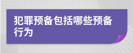 犯罪預(yù)備包括哪些預(yù)備行為
