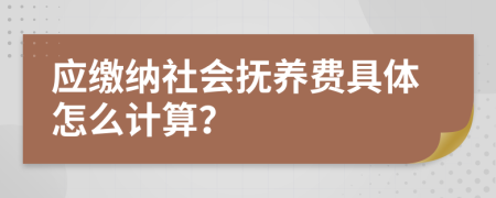 應(yīng)繳納社會撫養(yǎng)費具體怎么計算？