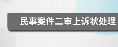 民事案件二審上訴狀處理