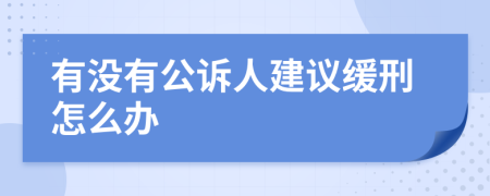 有沒有公訴人建議緩刑怎么辦