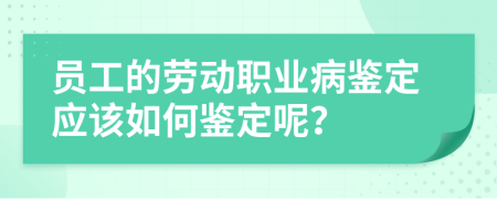 員工的勞動職業(yè)病鑒定應(yīng)該如何鑒定呢？