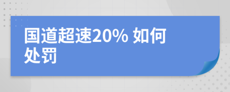 國道超速20% 如何處罰