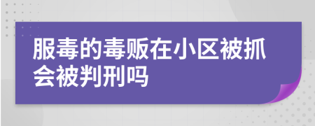 服毒的毒販在小區(qū)被抓會(huì)被判刑嗎
