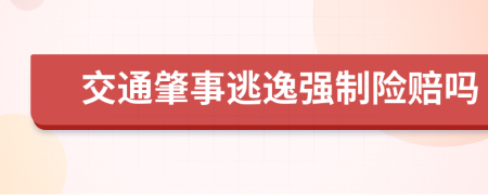 交通肇事逃逸強(qiáng)制險(xiǎn)賠嗎