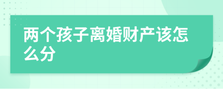 兩個孩子離婚財產(chǎn)該怎么分