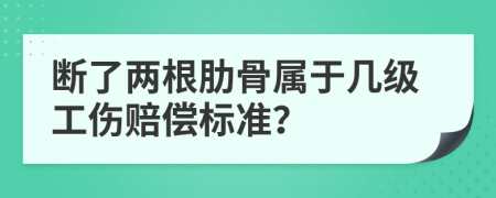 斷了兩根肋骨屬于幾級(jí)工傷賠償標(biāo)準(zhǔn)？